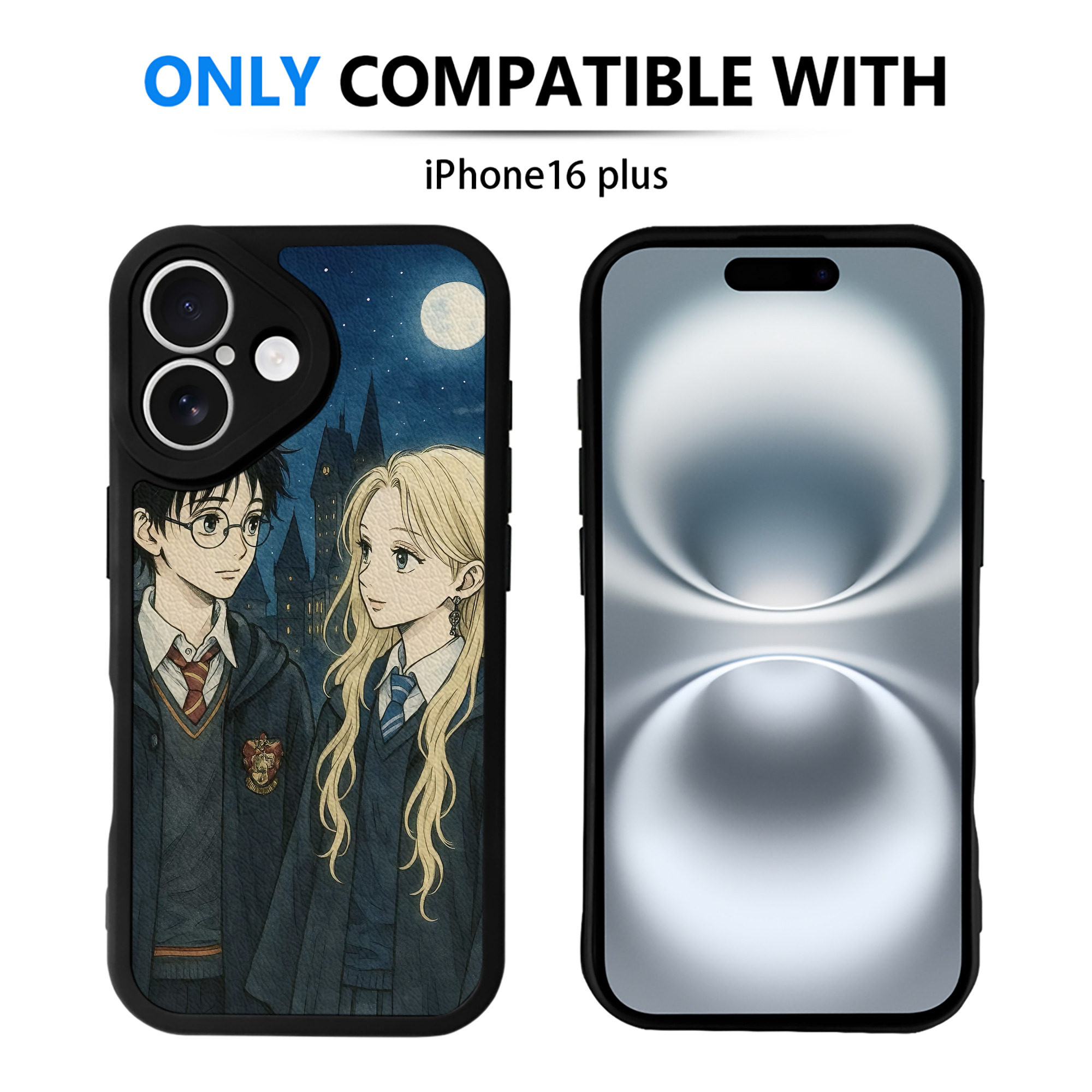 （画像用） Harry Potter ハリー・ポッターシリーズ 【iPhone 16シリーズ対応】シリコンスマホケース（レザー調） 材質：シリコン